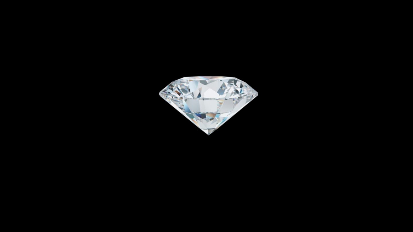 A polished diamond turning